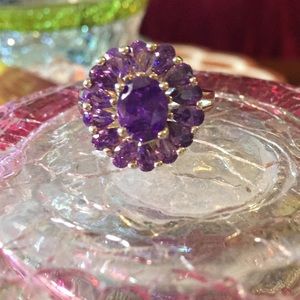 GORGEOUS Sterling Silver & Purple Stone Ring